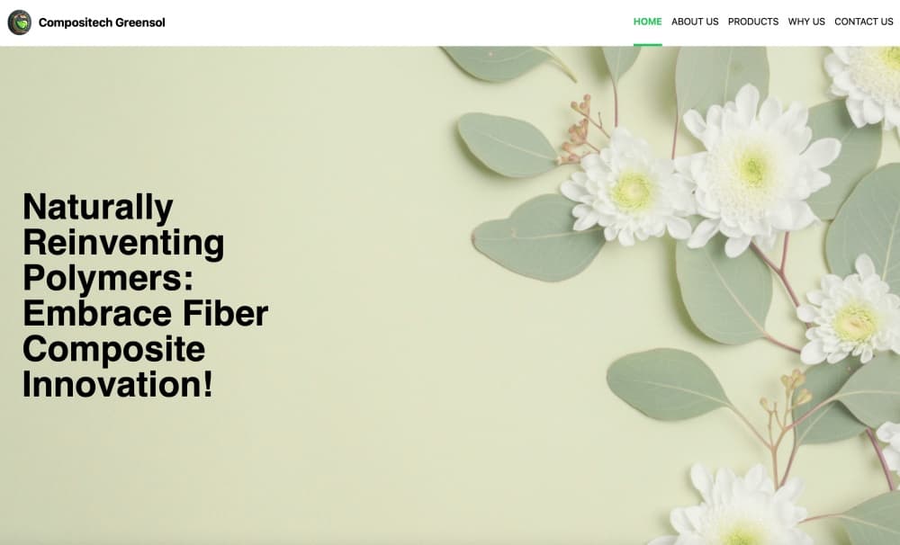 Compositech website built by Arterns