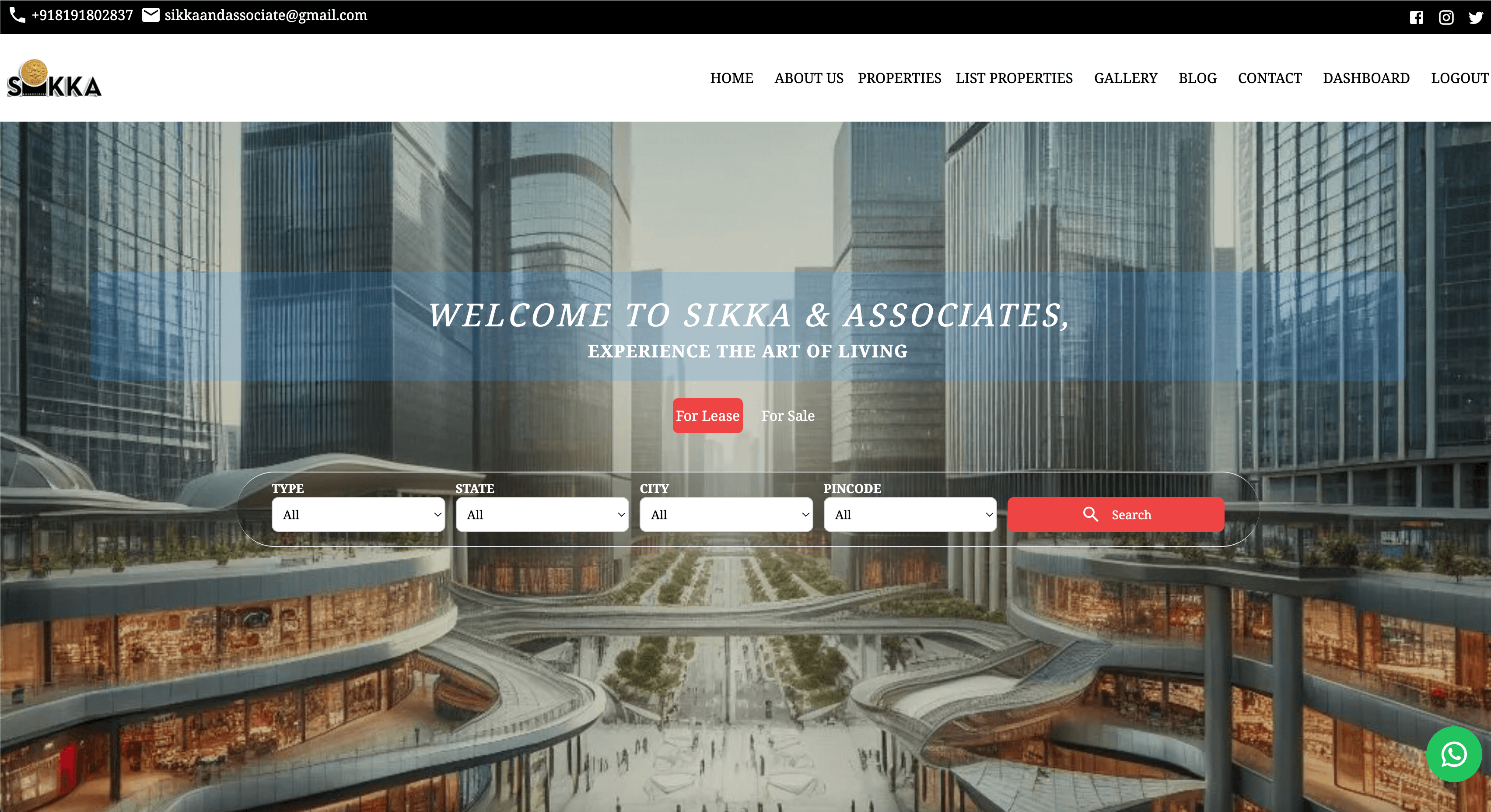 Sikka & Associates, a website built by Arterns