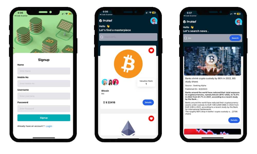 Crypto Tracker App, a mobile app built by Arterns