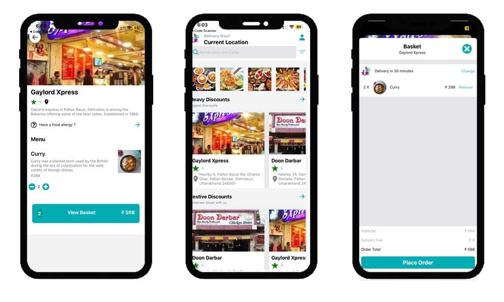 Food Ordering App, a mobile app built by Arterns